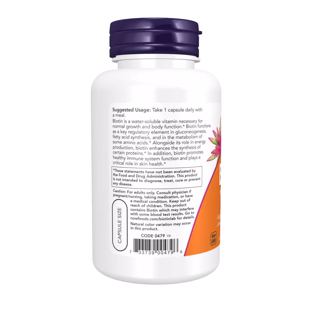 NOW Foods Biotin 10mg Extra Strength - Image 3