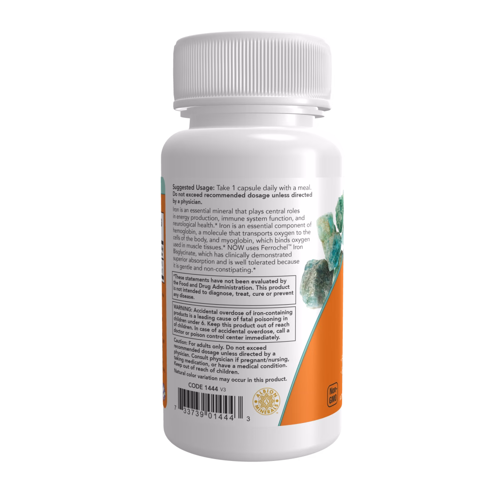 NOW Foods Iron 36mg Double Strength - Image 2