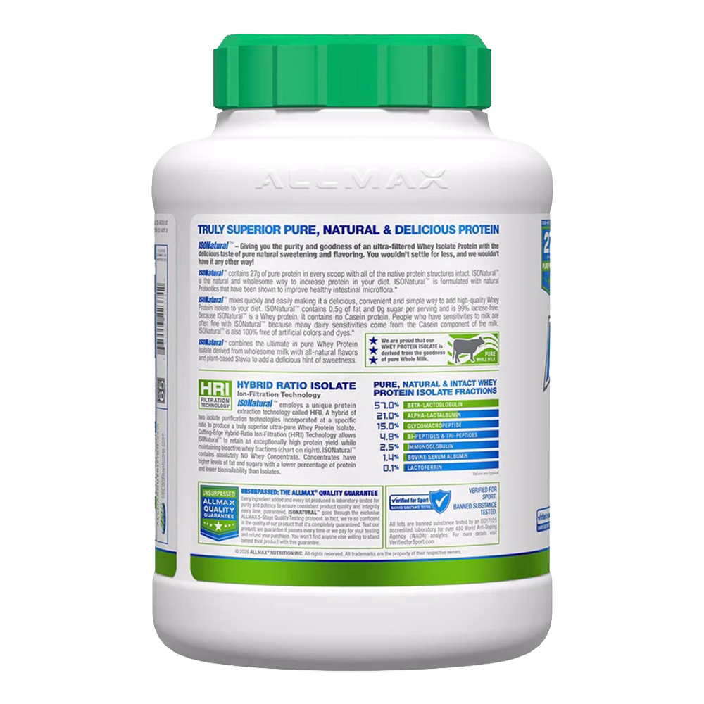ALLMAX IsoNatural: Natural Pure Whey Protein Isolate - Image 2