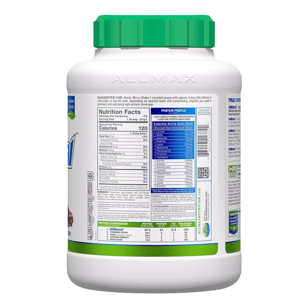 ALLMAX IsoNatural: Natural Pure Whey Protein Isolate - Image 3