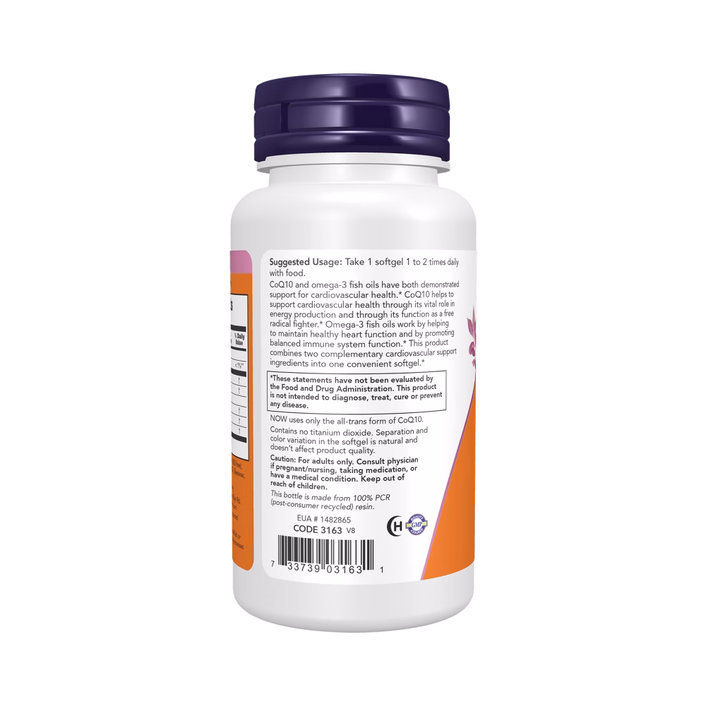 Now Foods CoQ10 60mg + Fish Oil - Image 3