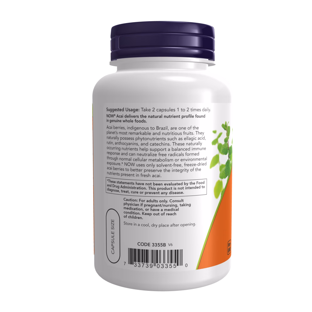 NOW Foods Acai 500mg - Image 3
