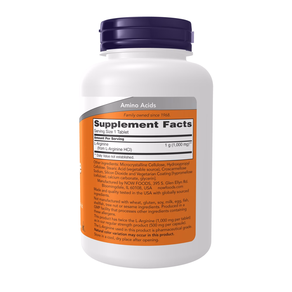 Now Foods L-Arginine 1000mg Double Strength - Image 3