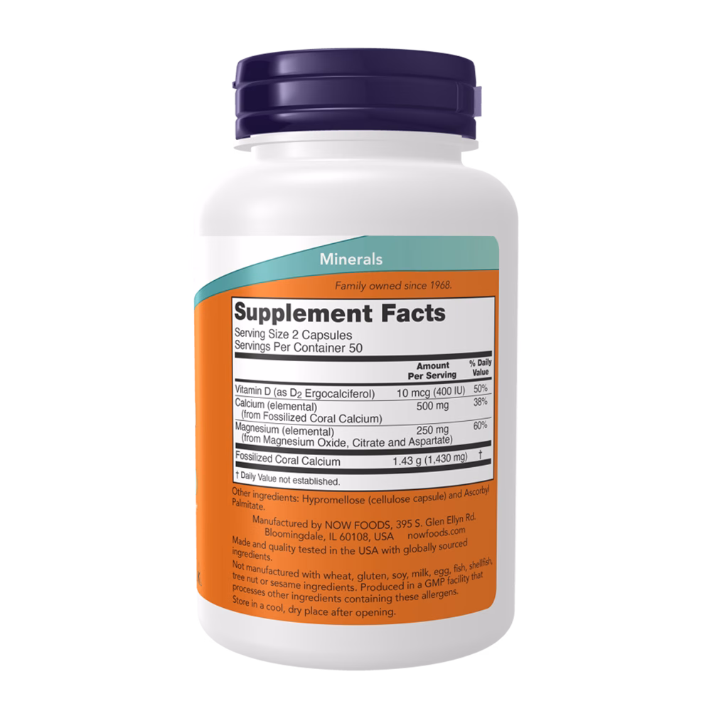 NOW Foods Coral Calcium Plus Magnesium & Vitamin D - Image 2