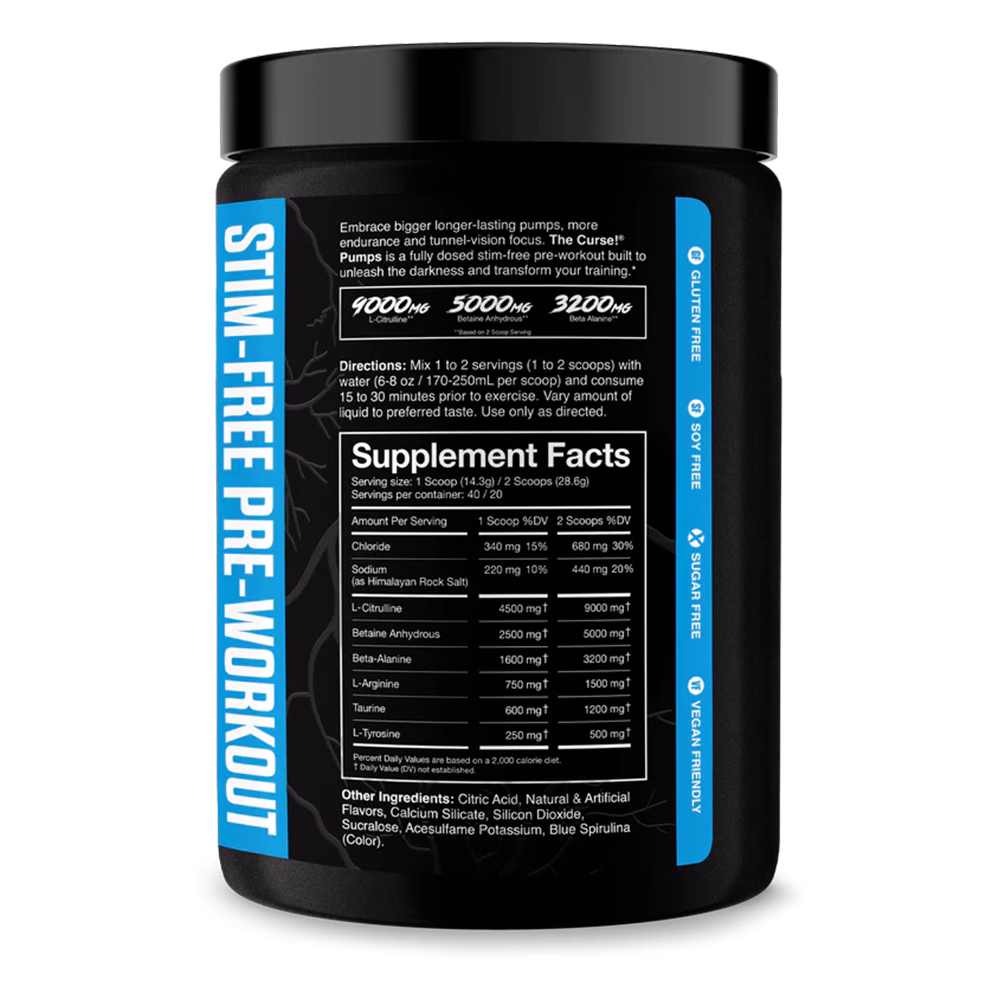 JNX Sports The Curse! Stim-Free Pump 40 SERVES | CAFFEINE FREE - Image 3